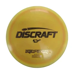 Used Discraft ESP RAPTOR Disc Golf Mid Range Yellow 173g