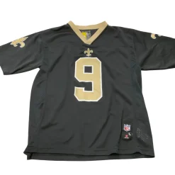 Used DREW BREES SAINTS JERSEY FB Top Youth Black LG