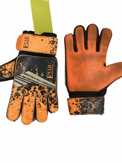 Used EFAH SPORTS GOALIE GLOVES Soccer Goalie Gloves Orange 5