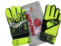 Used EFAH SPORTS GOALIE GLOVES Soccer Goalie Gloves Black 7