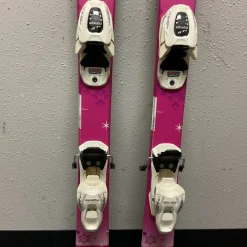 Used Elan LIL MAGIC Girls DH Ski/Binding White And Pink 120 cm