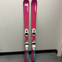Used Elan LIL MAGIC Girls DH Ski/Binding Pink 130 cm