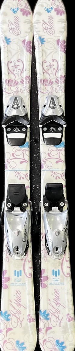 Used Elan LIL SPICE Girls DH Ski/Binding Carolina Blue And Pink 100 cm