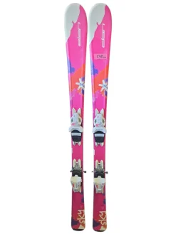 Used Elan SKY Girls DH Ski/Binding Pink 130 cm