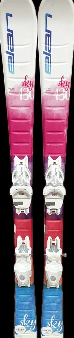 Used Elan SKY Girls DH Ski/Binding White 130 cm