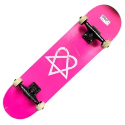 Used Element HEARTGRAM Complete Skateboard Pink 7 1/2"