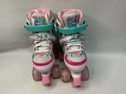 Used ERNAN SKATES Child Roller Quad Skates Turquoise Adjustable
