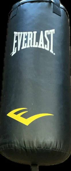 Used Everlast 40 POUND HEAVY BAG Boxing Heavy Bag Black 40 lb