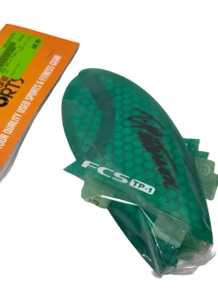 Used FCS TP-1 T.Patterson Surfboard Fin Set Green (3pc)
