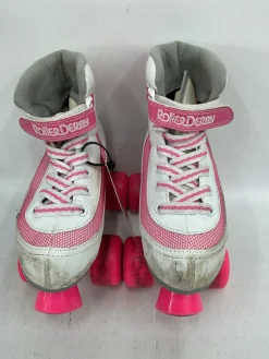 Used FIRESTAR ROLLER DERBY Child Roller Quad Skates White Youth 2