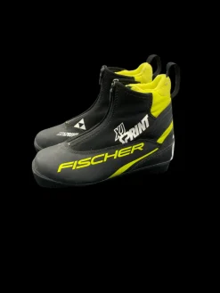 Used Fischer Boys NNN XC Ski Boots Black JR-02
