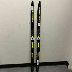 Used Fischer RCS SPRINT CROWN Boys XC Ski/Binding Black And Optic Yellow 130 cm