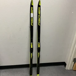 Used Fischer SPRINT CROWN Boys XC Ski/Binding Black And Optic Yellow 140 cm
