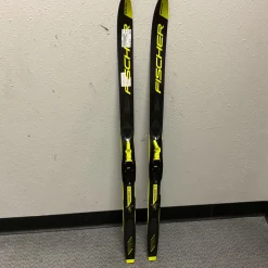 Used Fischer SPRINT CROWN Boys XC Ski/Binding Black And Optic Yellow 110 cm