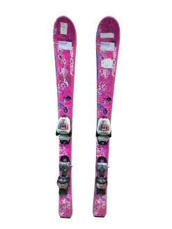 Used Fischer VISION JOY Girls DH Ski/Binding Pink 105 cm