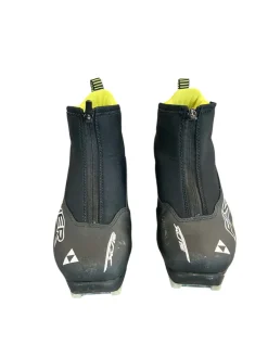 Used Fischer XJ SPRINT Boys NNN XC Ski Boots Black W 06 / JR 04-04.5