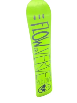 Used Flow VERVE MICRON W/ M8TRIX BINDINGS Boys Board/Binding Lime Green 145 cm