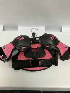 Used Fox KIDS M/L CHEST PROTECTOR Junior Neck Brace Pink