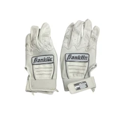 Used Franklin BB/SB Batting Gloves White MD