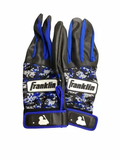 Used Franklin BB/SB Batting Gloves Royal Blue And Black LG