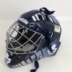 Used Franklin GFM1000 JR TORONTO MAPLE LEAF GOALIE St Hcky Goalie Helmet Yth Navy Blue One Size
