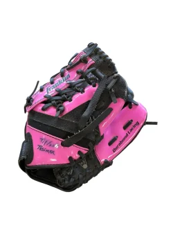 Used Franklin RTP RH Throw Fastpitch Gloves Pink 9 1/2"
