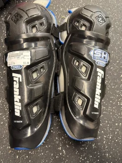 Used Franklin SH COMP 1750 Junior Shin Guards Black 13"