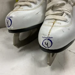 Used Girls Figure Skate White Junior 04