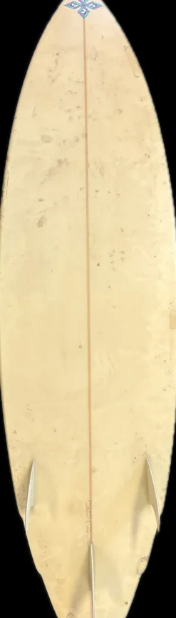 Used GLASS FINS TRI Surfboard White 6Ft 4In