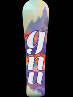 Used GNU BNICE Girls Snowboard Only Turquoise And Purple 127 cm