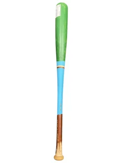 Used GREEN BLUE 28IN WOOD BAT BB/SB Wood Bat 28