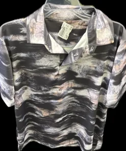 Used GREG NORMAN S.S. Golf Shirt M Camouflage MD