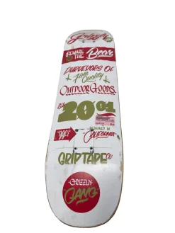 Used GRIZZLY BEWARE OF THE BEAR Skateboard Deck 8 1/4