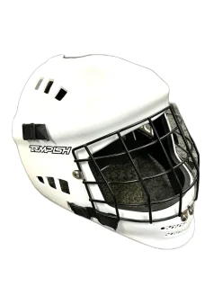 Used HAGEN HELMET/CAGE St Hockey Helmet Only White One Size