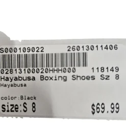 Used Hayabusa Boxing Shoes Black Size 8