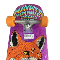 Used HAYATE KAMIMURA SKATEBOARD Complete Skateboard Purple 8 3/4