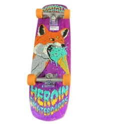 Used HAYATE KAMIMURA SKATEBOARD Complete Skateboard Purple 8 3/4