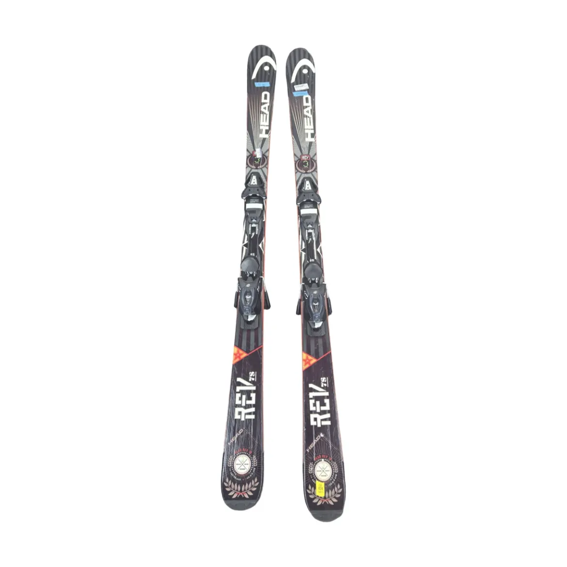 Used Head REV 7S SKIS 170CM/ TYROLIA PR10 BINDINGS Mens DH Ski/Binding Black 170 cm