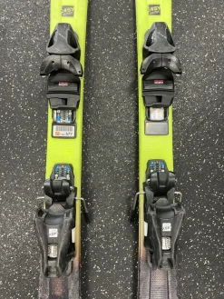 Used Head SUPER SHAPE TEAM Boys DH Ski/Binding Yellow 117 cm