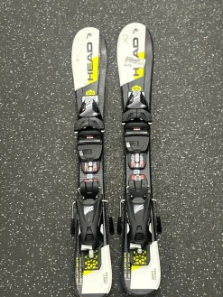 Used Head SUPER SHAPE TEAM Boys DH Ski/Binding Yellow 77 cm