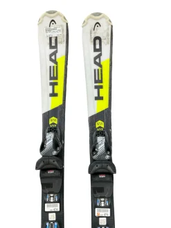 Used Head SUPER SHAPE TEAM Boys DH Ski/Binding Yellow 107 cm