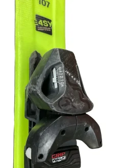 Used Head SUPER SHAPE TEAM Boys DH Ski/Binding Yellow 107 cm