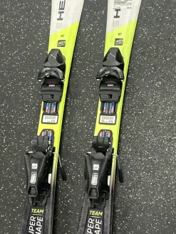 Used Head SUPER SHAPE TEAM Boys DH Ski/Binding Yellow 87 cm