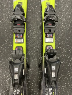 Used Head SUPER SHAPE TEAM Boys DH Ski/Binding Yellow 77 cm