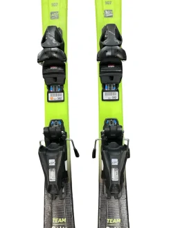 Used Head SUPER SHAPE TEAM Boys DH Ski/Binding Yellow 107 cm