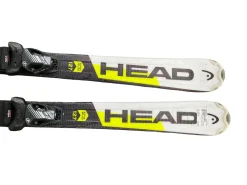 Used Head SUPER SHAPE TEAM Boys DH Ski/Binding Yellow 127 cm
