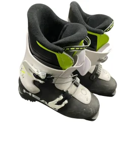 Used Head Z2 Boys DH Ski Boot Black And Neon Green 215 MP - J03
