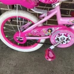 Used Huffy PRINCES 16 IN TRAINING BIKE Training Wheel Bike Girls Pink 16