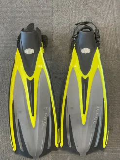 Used IMPEX TRI-EX FINS Underwater Fins Grey LG