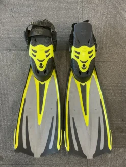 Used IMPEX TRI-EX FINS Underwater Fins Grey LG